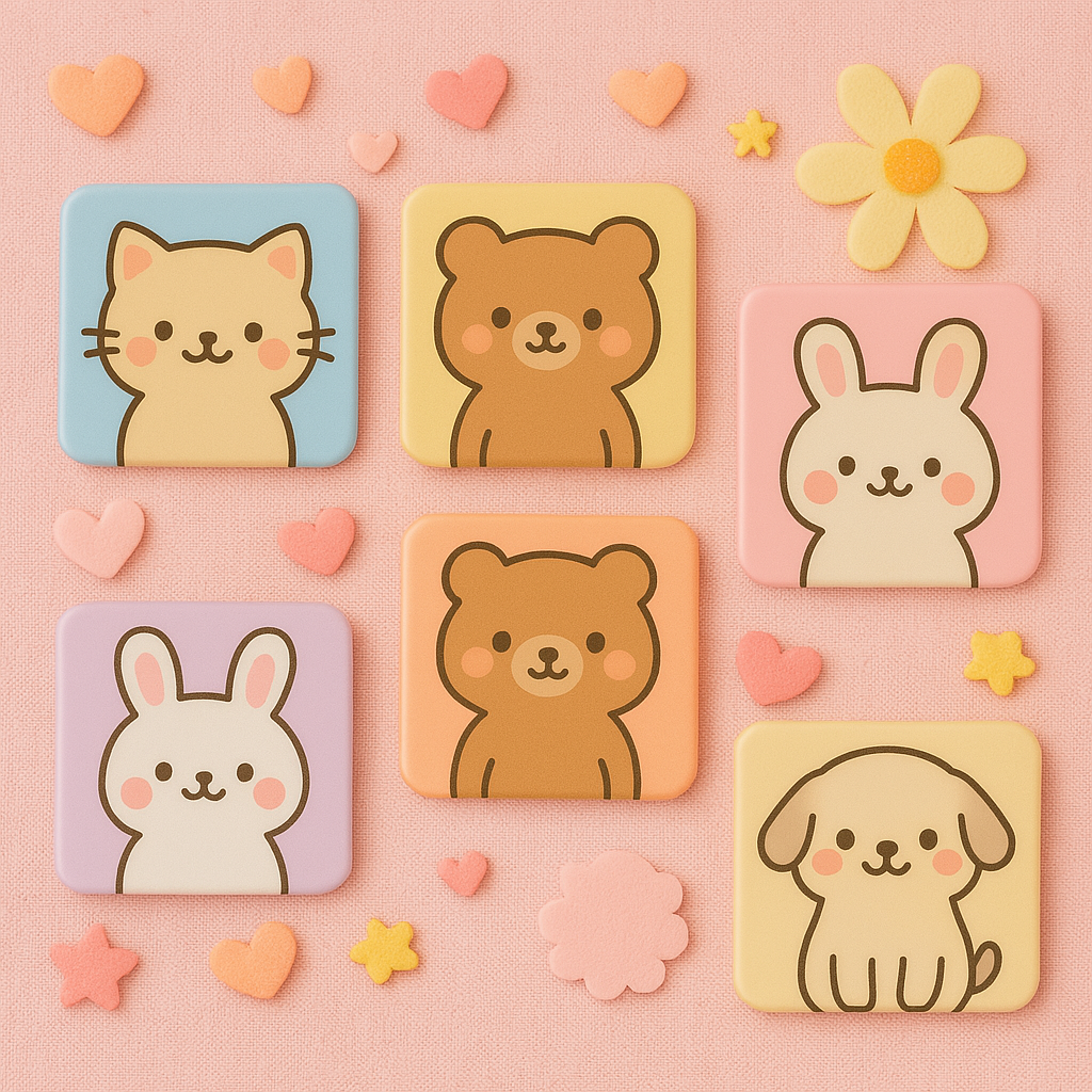Set of 6 Custom Fridge Magnet – Design Your Own (50x50 mm)